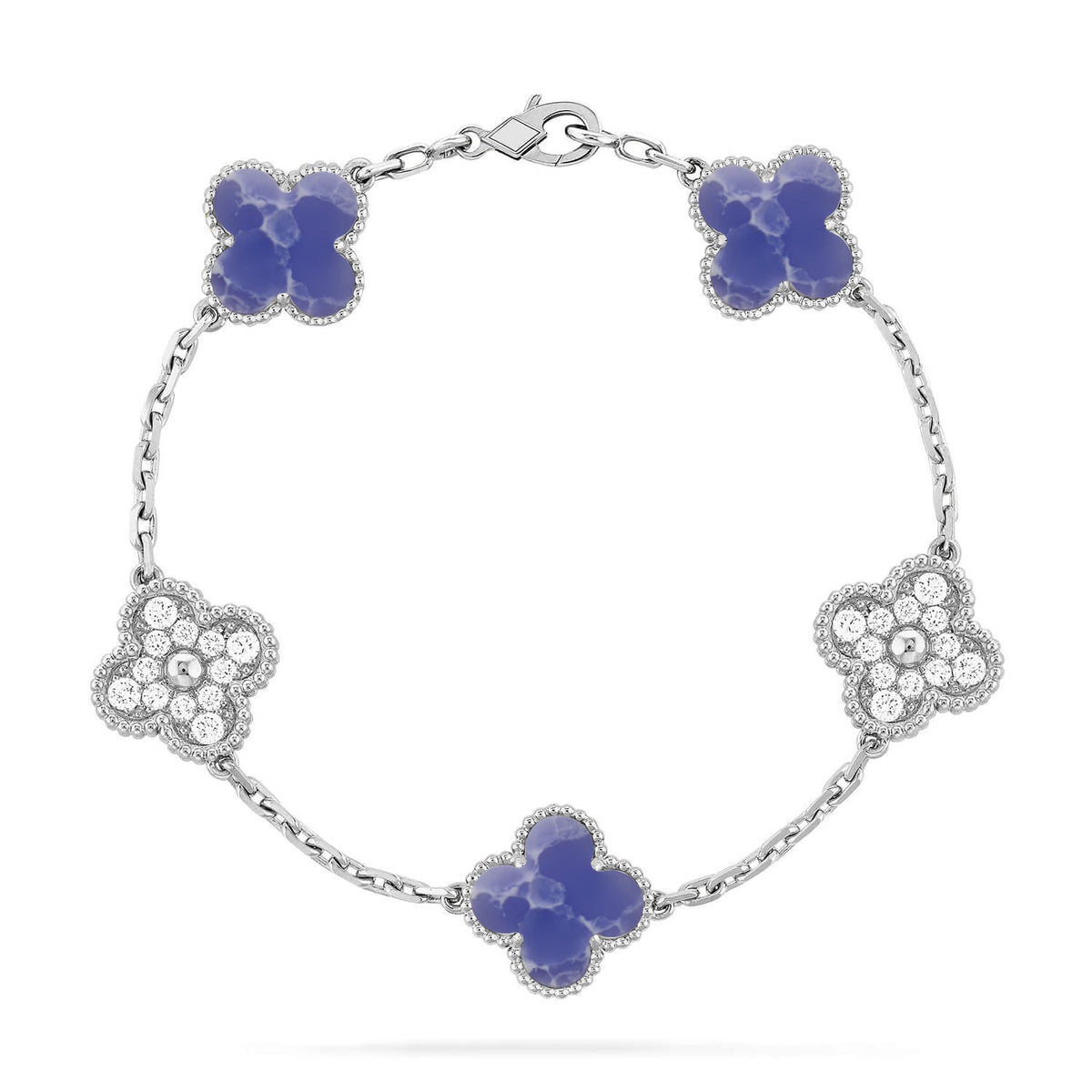 [Dream ]New CLOVER 5 MOTIF BLUE VEINS BRACELET COLLECTION