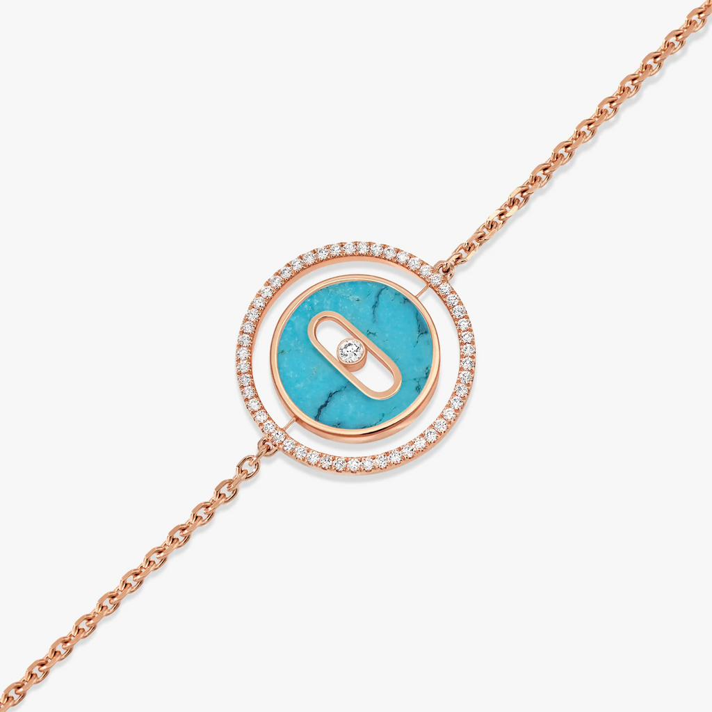 [Dream]LUCKY MOVE ARMBAND AUS TÜRKIS, ROSÉGOLD UND DIAMANTEN