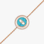 [Dream]LUCKY MOVE ARMBAND AUS TÜRKIS, ROSÉGOLD UND DIAMANTEN
