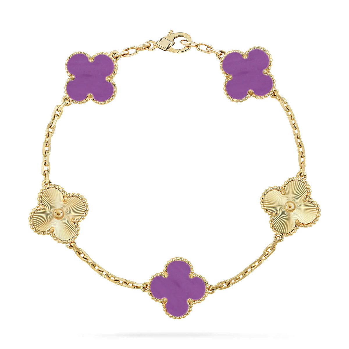[Dream ]New  CLOVER 5 MOTIF VIOLET BRACELET COLLECTION