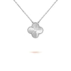 Dream CLOVER 15MM DIAMANT-LASER-HALSKETTE SILBER