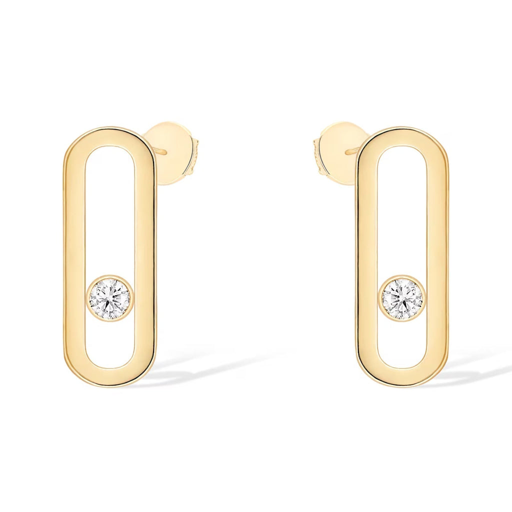 [Dream]MOVE UNO SMALL 1 DIAMOND EARRINGS