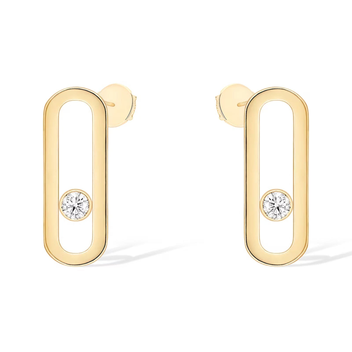 [Dream]MOVE UNO SMALL 1 DIAMOND EARRINGS