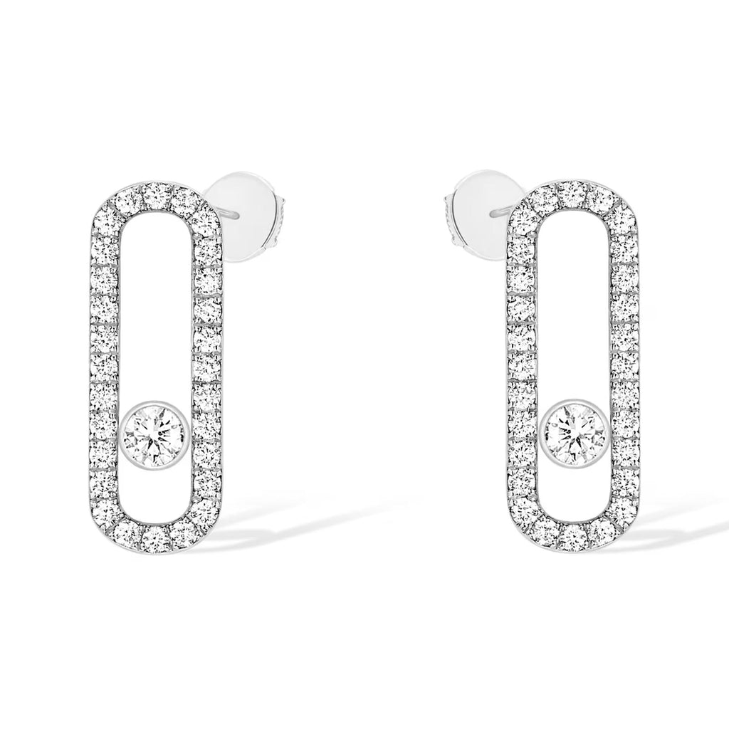 [Dream]MOVE UNO STUD DIAMOND PAVED EARRINGS