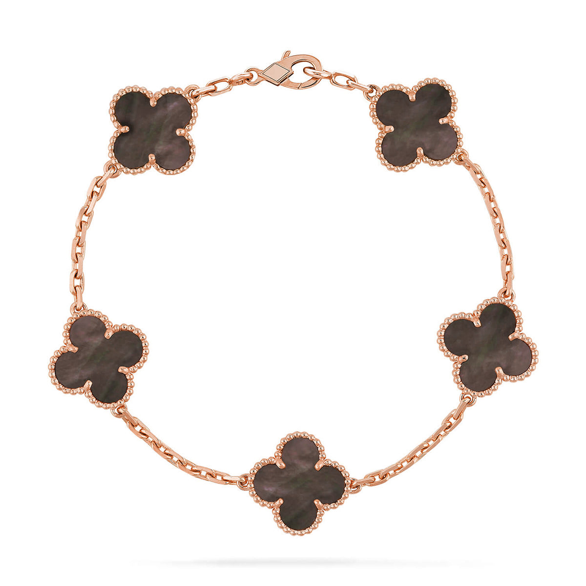 [Dream ]New CLOVER 5 MOTIF GRAY MOP BRACELET COLLECTION
