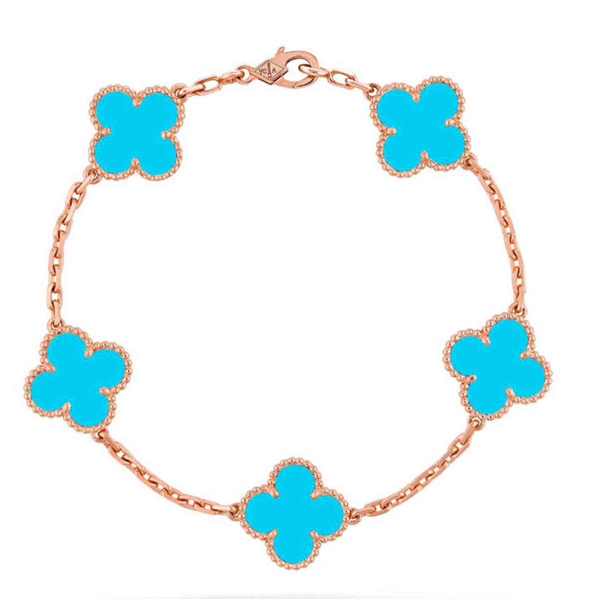 [Dream ]New  CLOVER 5 MOTIF TURQUOISE BRACELET COLLECTION