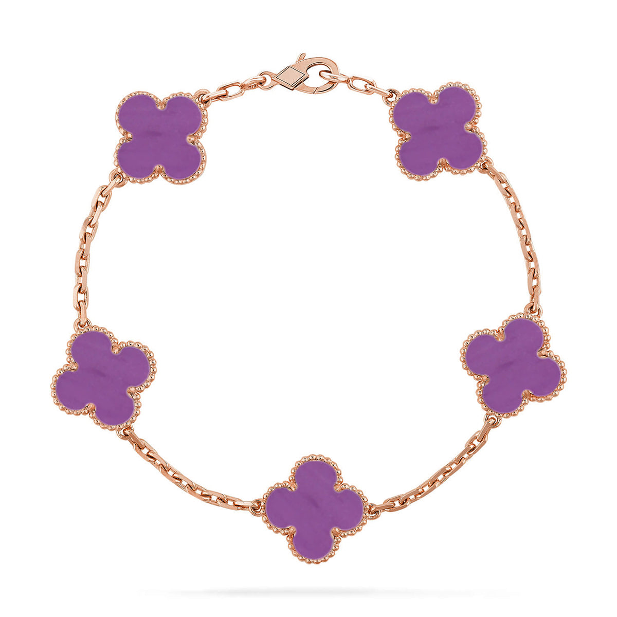 [Dream ]New  CLOVER 5 MOTIF VIOLET BRACELET COLLECTION