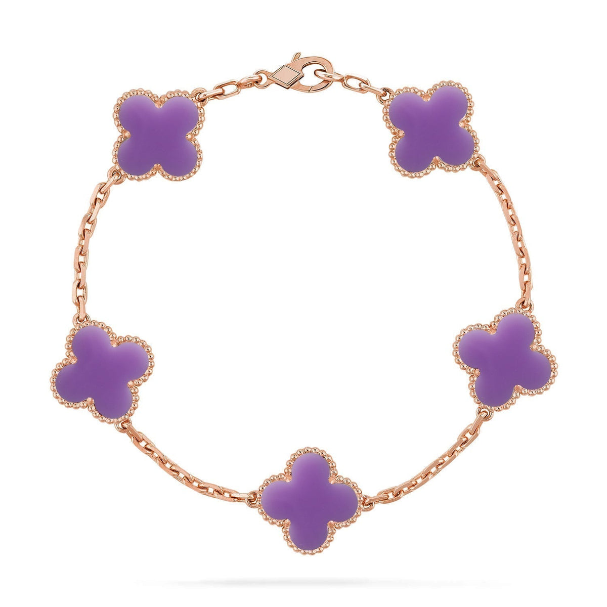 [Dream ]New CLOVER 5 MOTIF LIGHT PURPLE BRACELET COLLECTION