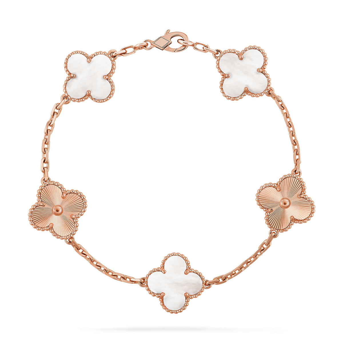 [Dream ]New CLOVER WHITE PEARL MOP 5 MOTIF BRACELET COLLECTION