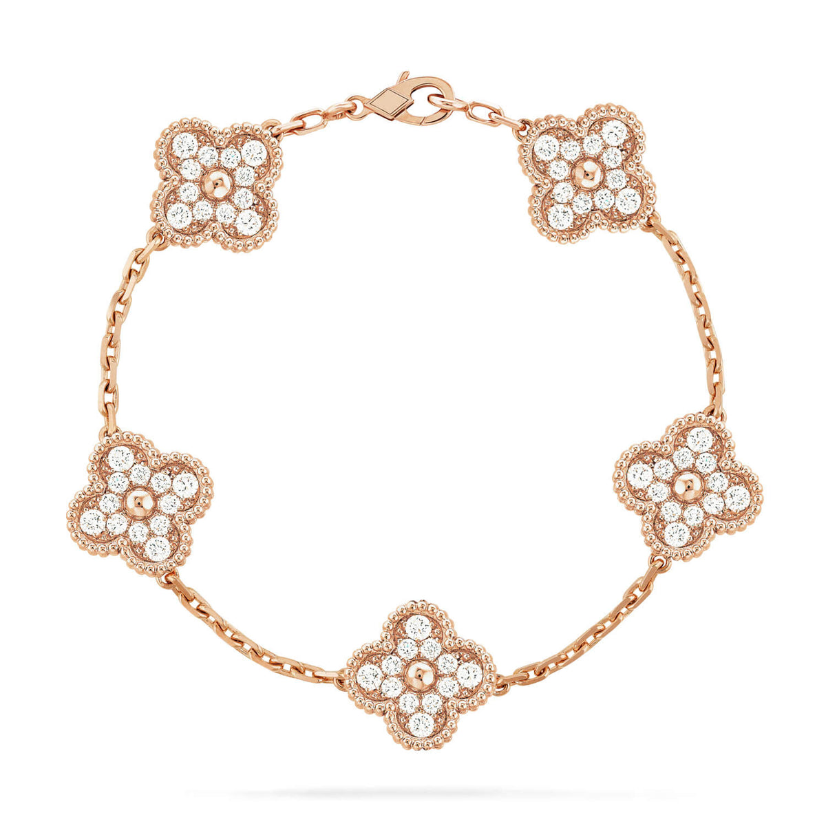 [Dream ] New  CLOVER 5 MOTIF FULL DIAMOND BRACELET COLLECTION