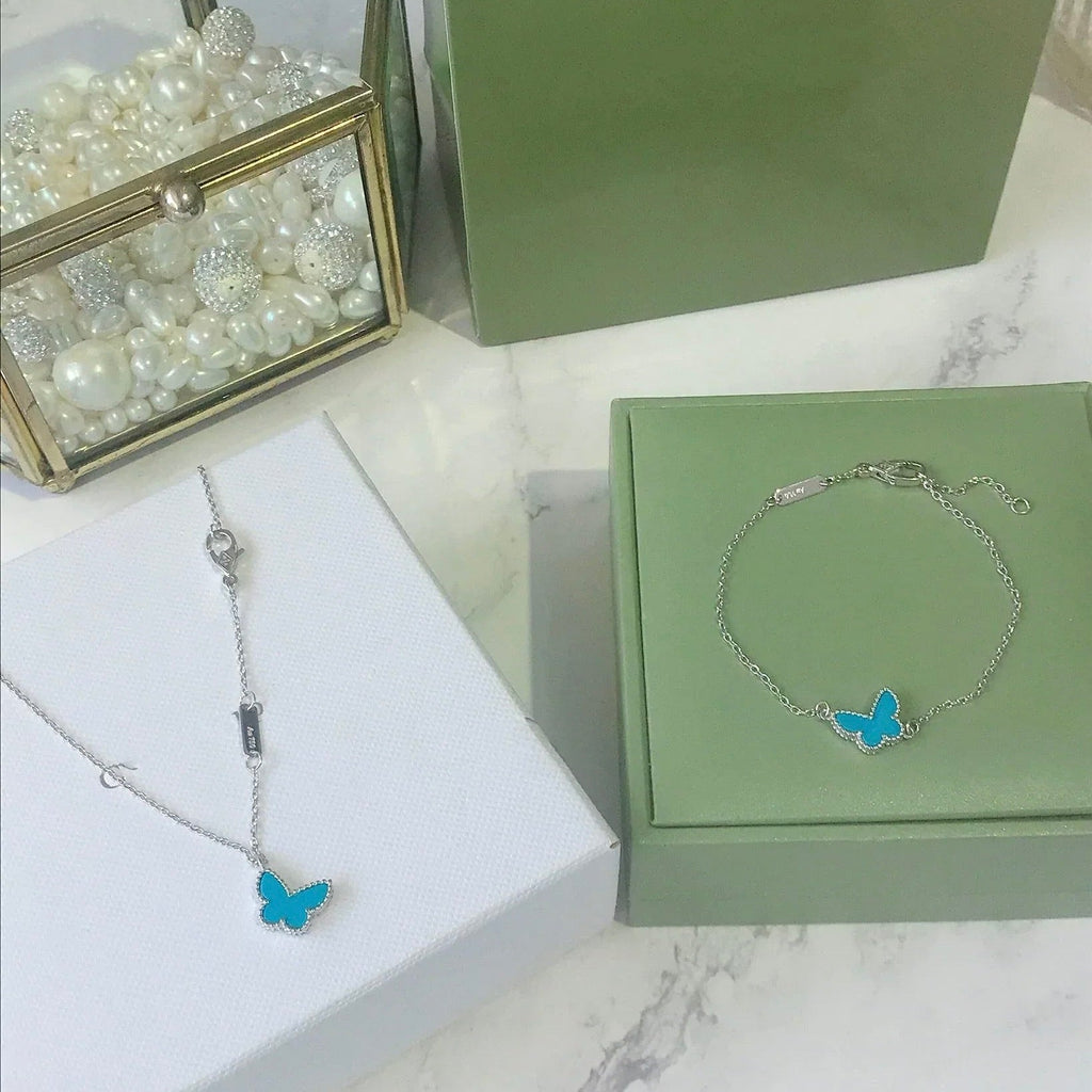 Dream BUTTERFLY TURQUOISE BUTTERFLY BRACELET SILVER