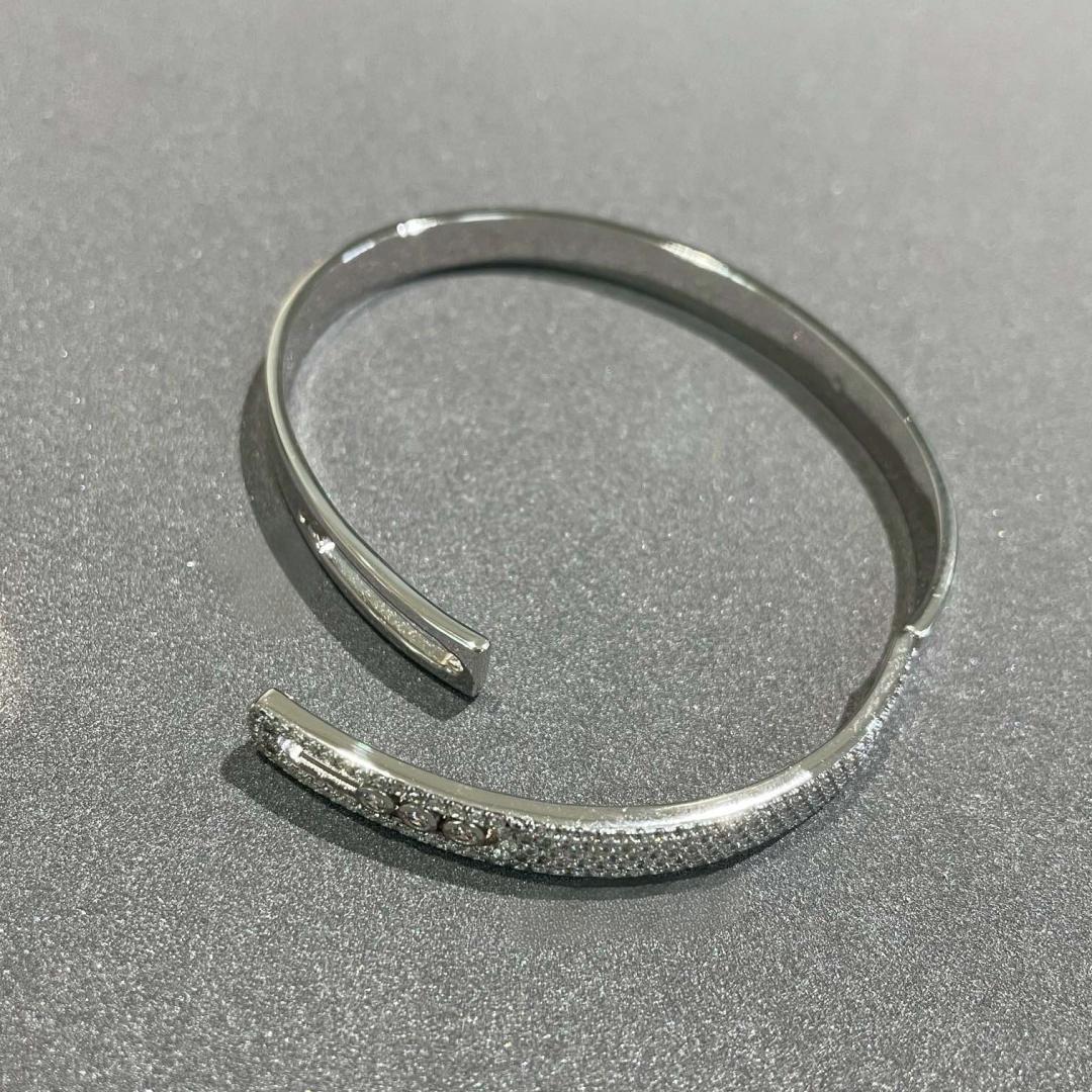 [Dream]Move Noa Rose Gold Pavé Diamond Bangle Bracelet