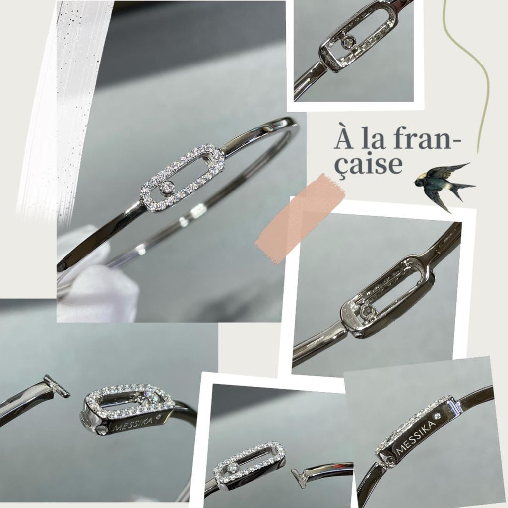 [Dream]Move Uno Armreif mit Pavé-Diamanten, flexibel, Medium