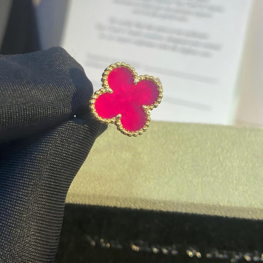 [Dream]NEW CLOVER PINK ENAMEL RINGS