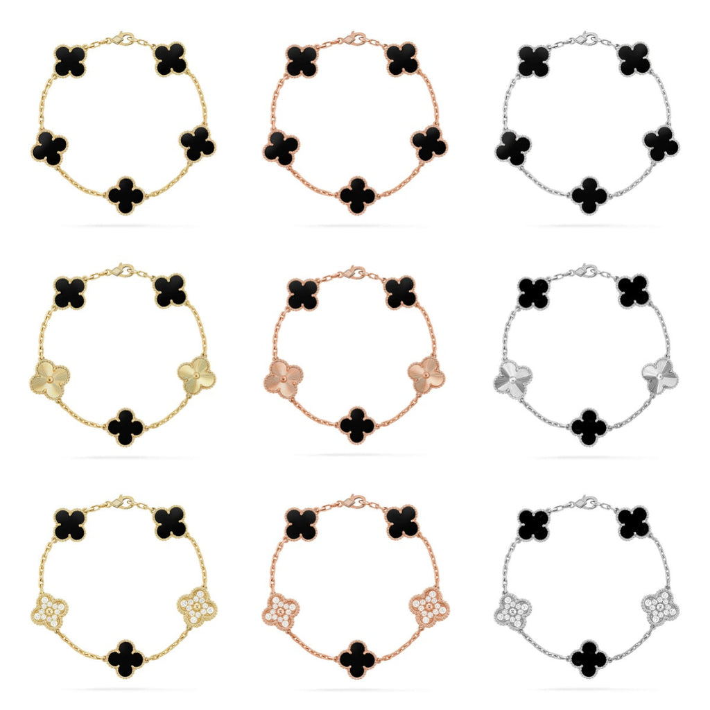 [Dream ]New CLOVER 5 MOTIF ONYXS BRACELET COLLECTION