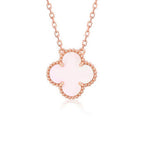 Dream CLOVER 15MM KETTE MIT EINZELNER BLÜTE AUS ROSAFARBENEM PERLMUTT