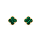 Dream CLOVER MINI 9,5 MM OHRRINGE AUS MALACHIT