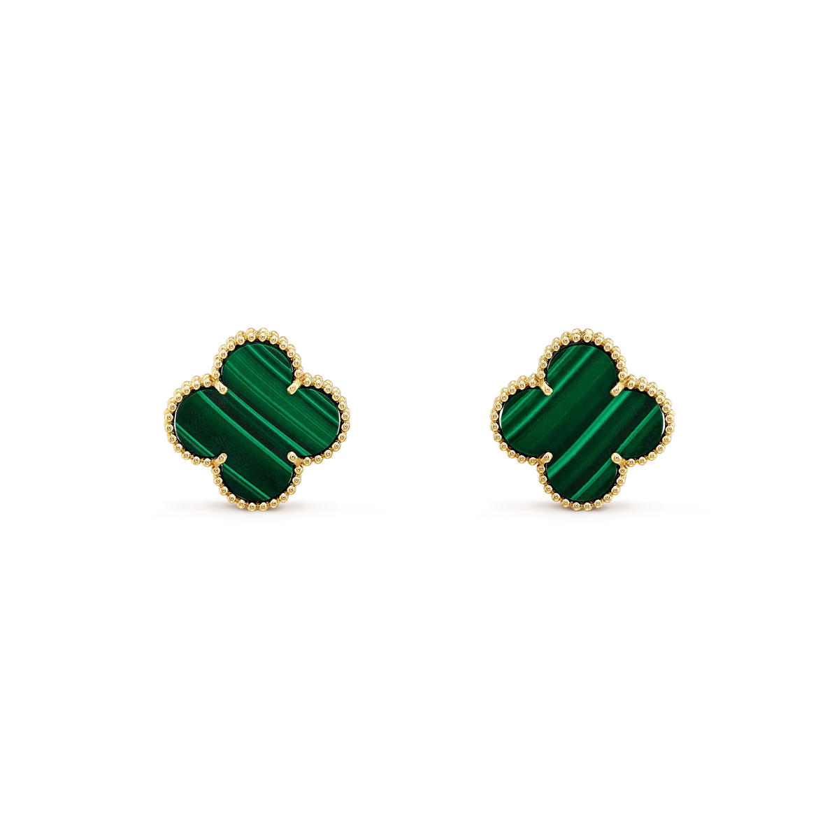 Dream CLOVER MINI 9,5 MM OHRRINGE AUS MALACHIT