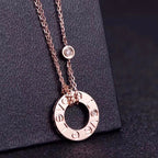 Dream LOVE NECKLACE 16MM 2 DIAMONDS