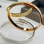 [Dream]Move Noa Rose Gold Pavé Diamond Bangle Bracelet