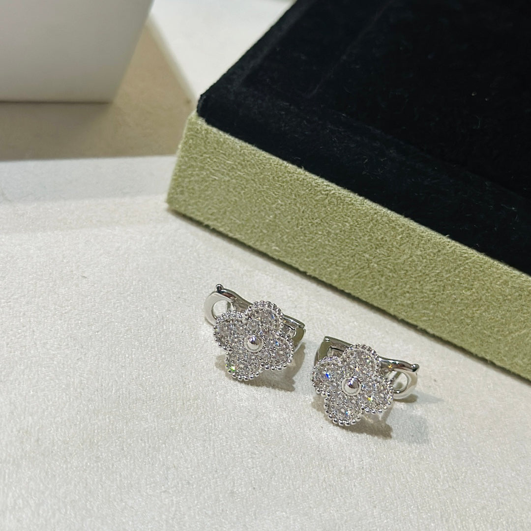 Dream CLOVER 1 MOTIV DIAMANT-OHRSTECKER SILBER