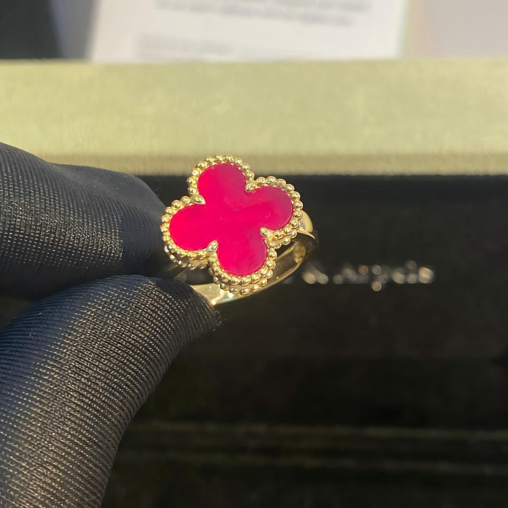 [Dream]NEW CLOVER PINK ENAMEL RINGS