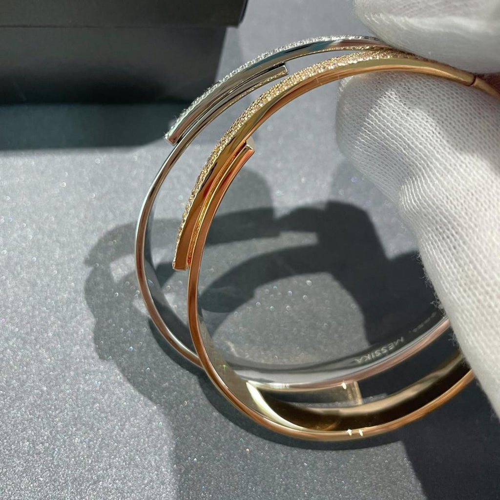 [Dream]Move Noa Rose Gold Pavé Diamond Bangle Bracelet