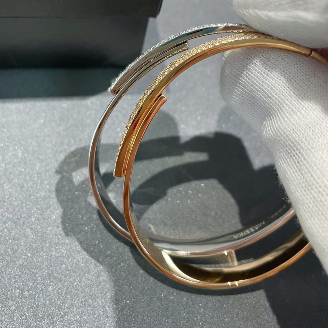 [Dream]Move Noa Rose Gold Pavé Diamond Bangle Bracelet