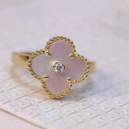 Traum CLOVER ROSA PERLMUTT RING GOLD DIAMANT