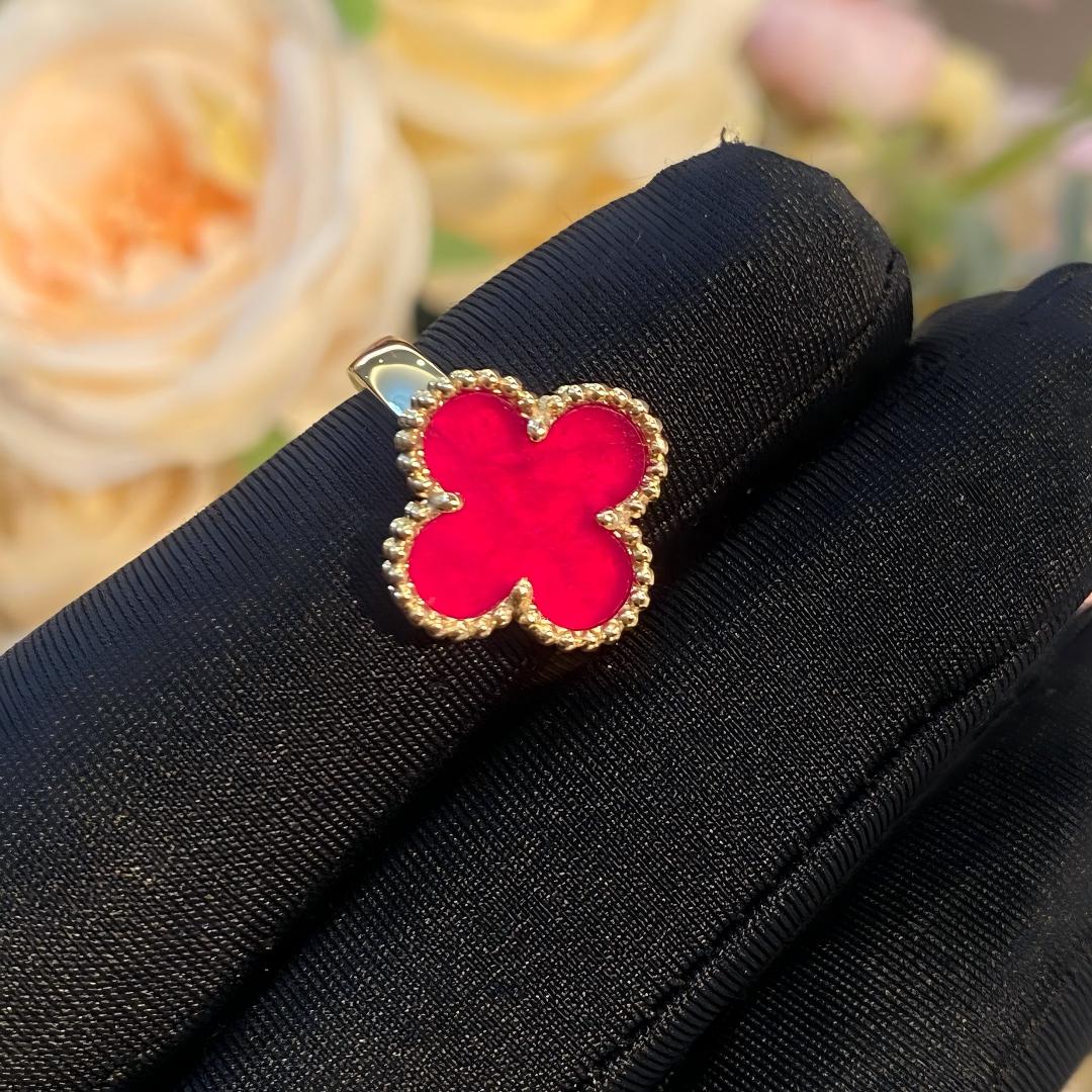 [Dream]NEW CLOVER PINK ENAMEL RINGS