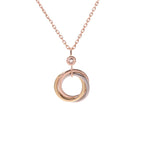 Dream TRINITY SILVER GOLD PINK GOLD NECKLACE