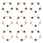 [Dream ]New CLOVER 5 MOTIF GRAY MOP BRACELET COLLECTION
