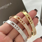 [Dream]Move Noa Rose Gold Pavé Diamond Bangle Bracelet
