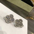 Dream CLOVER 1 MOTIFS DIAMOND STUD EARRINGS SILVER