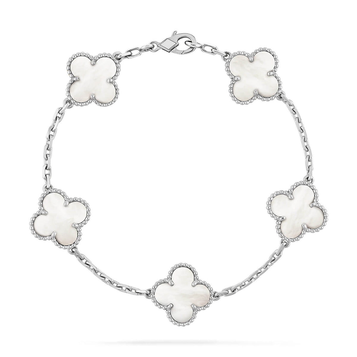 [Dream ]New CLOVER WHITE PEARL MOP 5 MOTIF BRACELET COLLECTION
