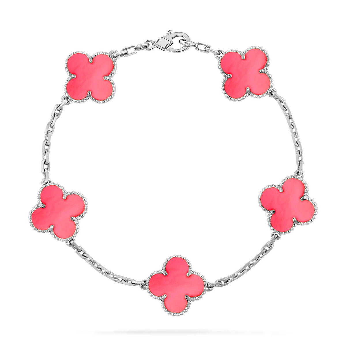 [Dream ]New  CLOVER 5 MOTIFS  PINK MOP BRACELET COLLECTION