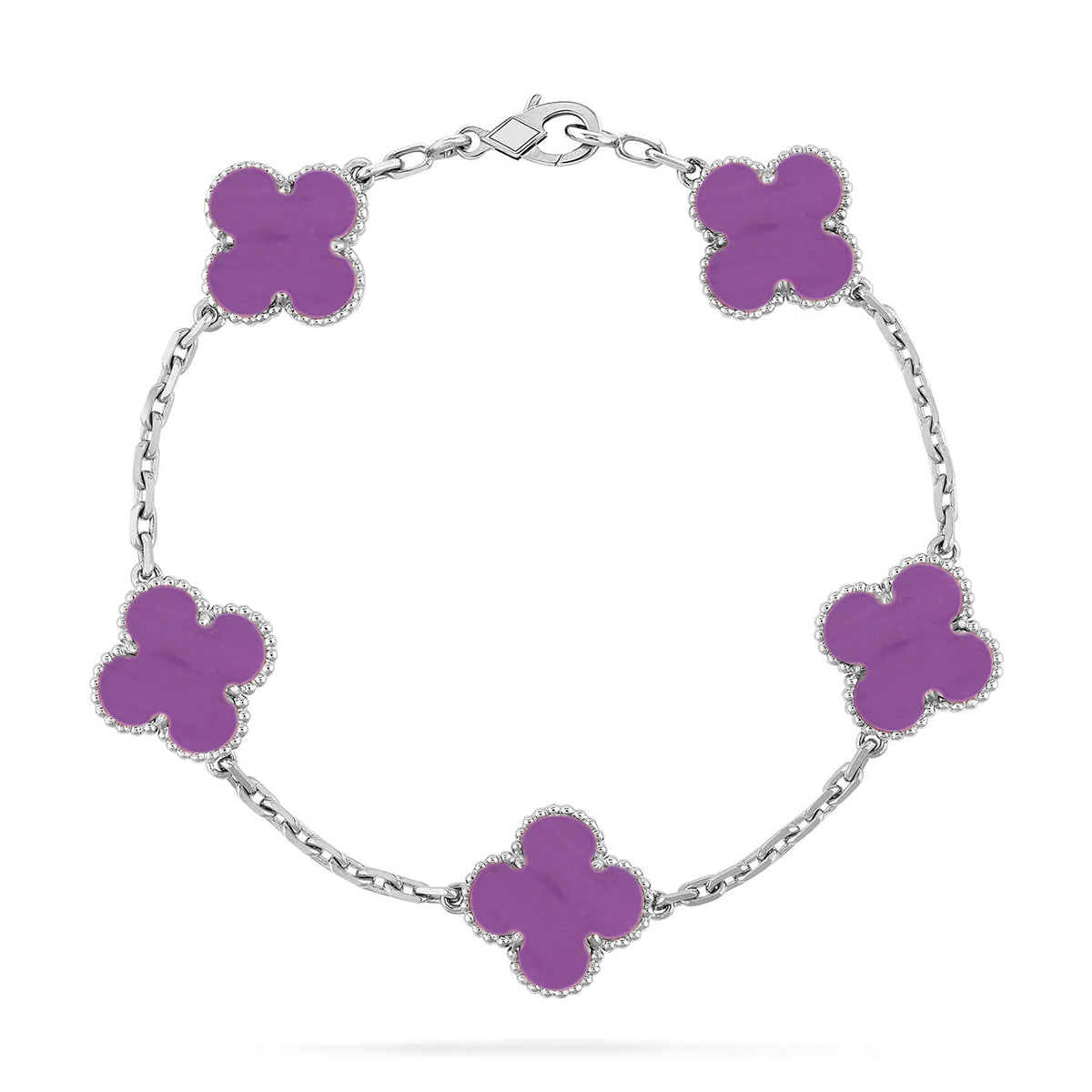 [Dream ]New  CLOVER 5 MOTIF VIOLET BRACELET COLLECTION