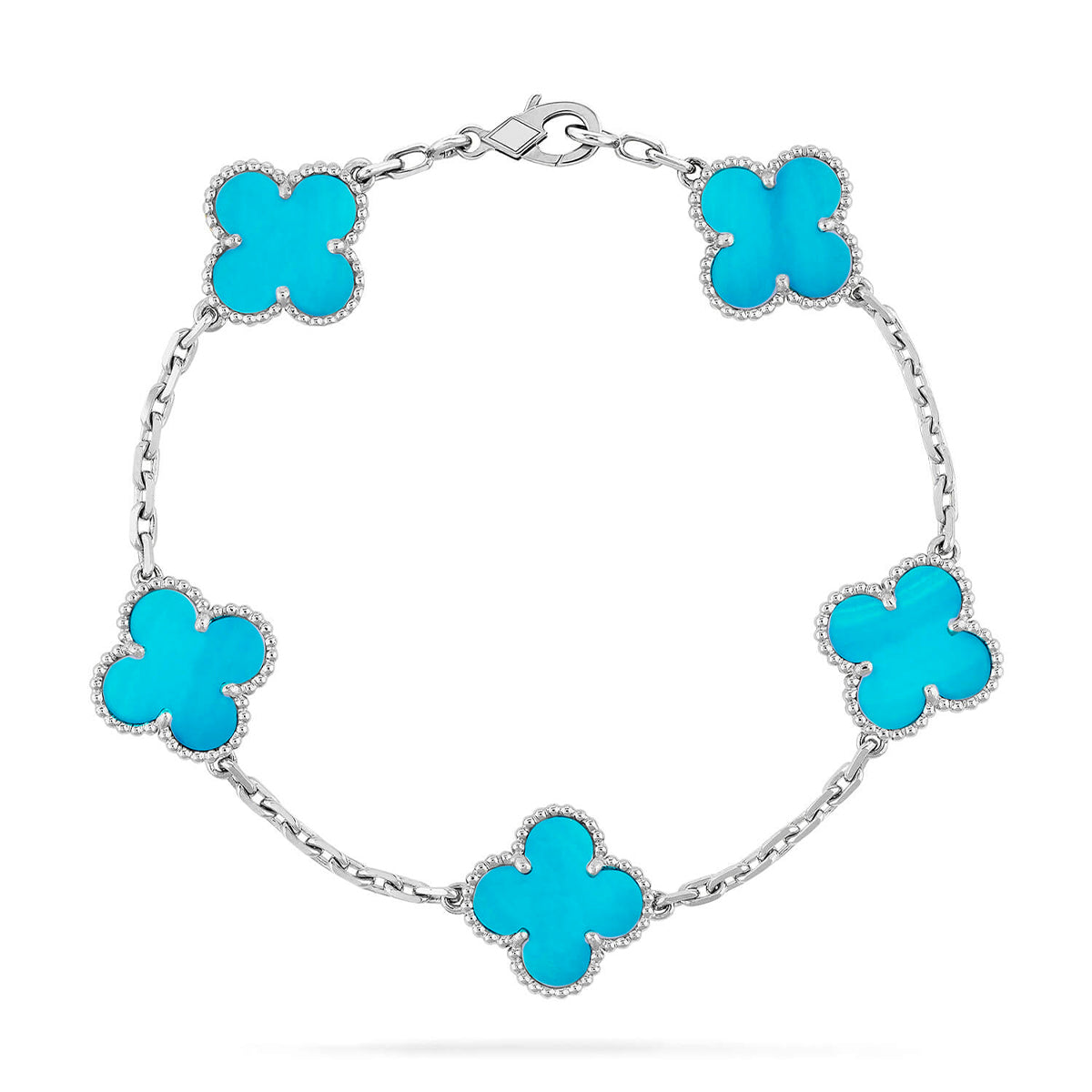 [Dream ]New  CLOVER 5 MOTIF TURQUOISE BRACELET COLLECTION