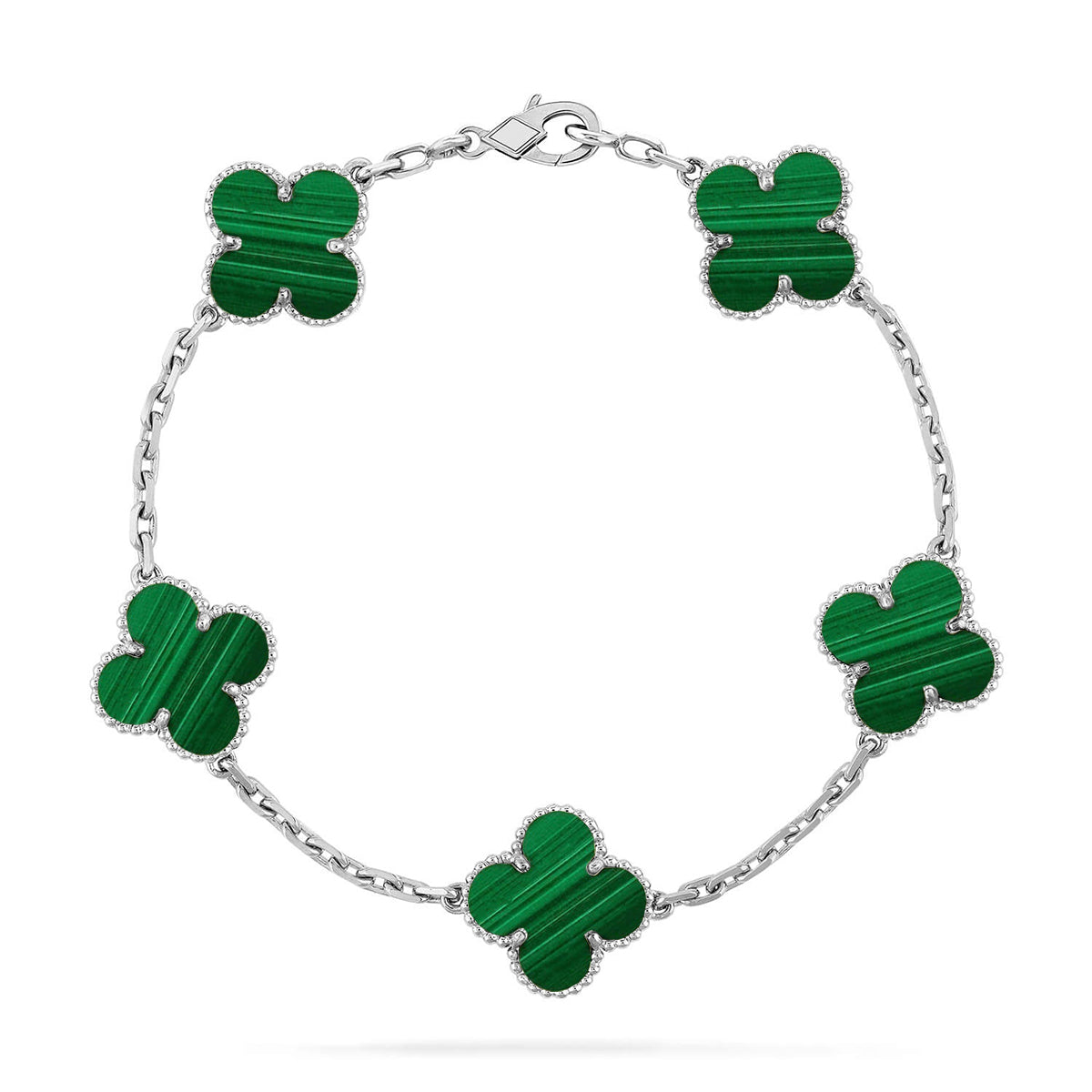 [Dream ]New  CLOVER 5 MOTIF MALACHITE BRACELET COLLECTION
