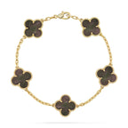 [Dream ]New CLOVER 5 MOTIF GRAY MOP BRACELET COLLECTION