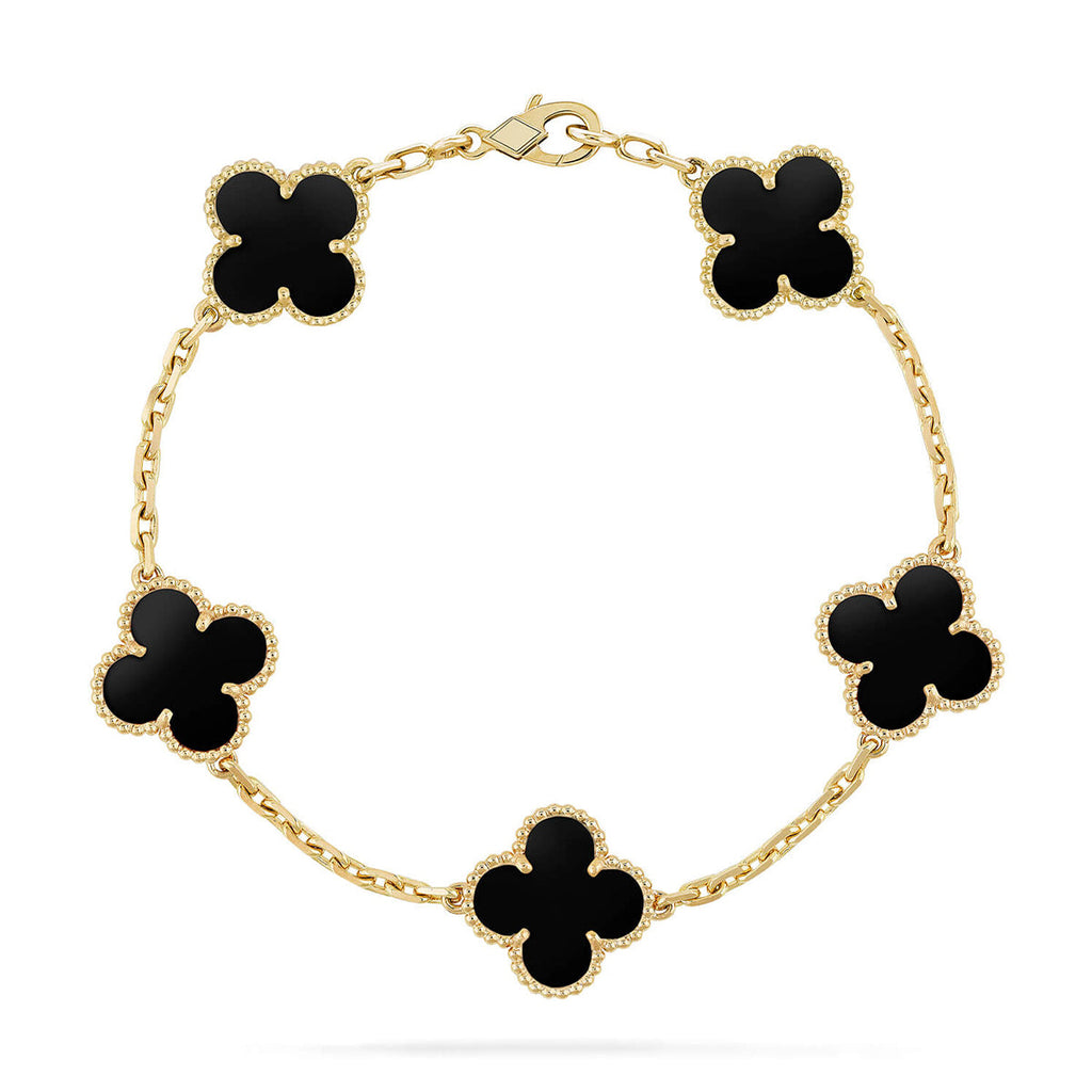 [Dream ]New CLOVER 5 MOTIF ONYXS BRACELET COLLECTION