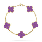 [Dream ]New  CLOVER 5 MOTIF VIOLET BRACELET COLLECTION