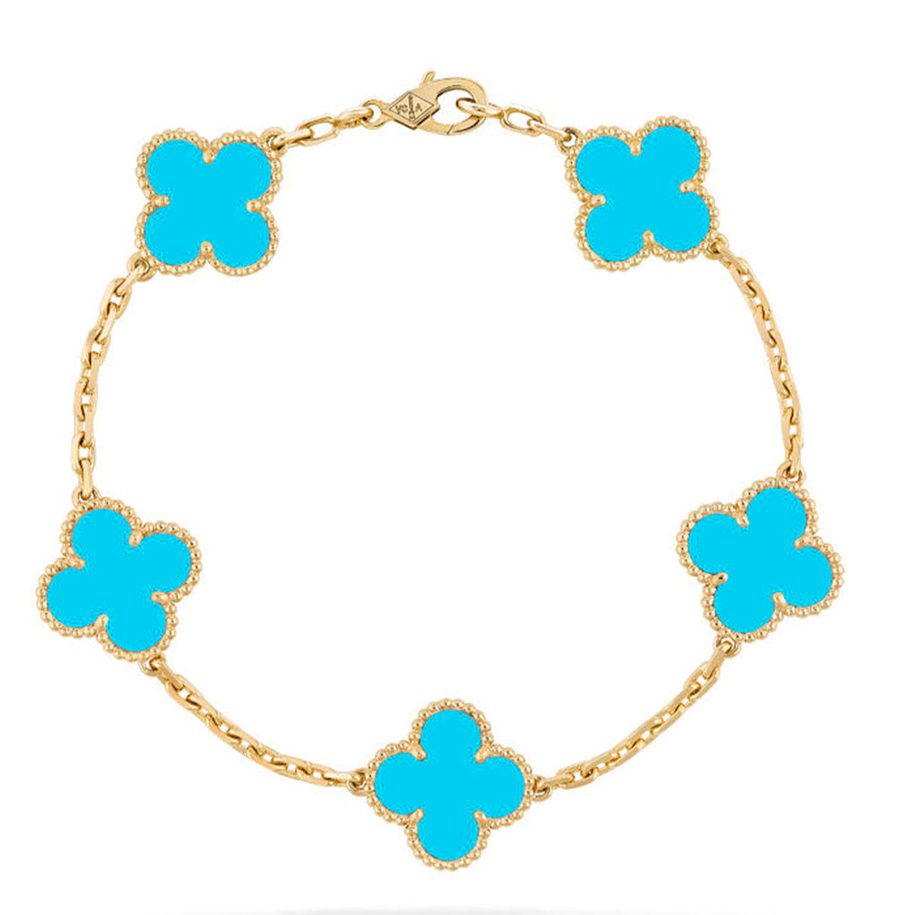 [Dream ]NEUE CLOVER 5-MOTIV TÜRKIS-ARMBAND-KOLLEKTION