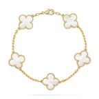 [Dream ]New CLOVER WHITE PEARL MOP 5 MOTIF BRACELET COLLECTION