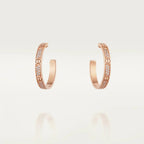 Dream LOVE DIAMOND PINK GOLD HOOP EARRINGS