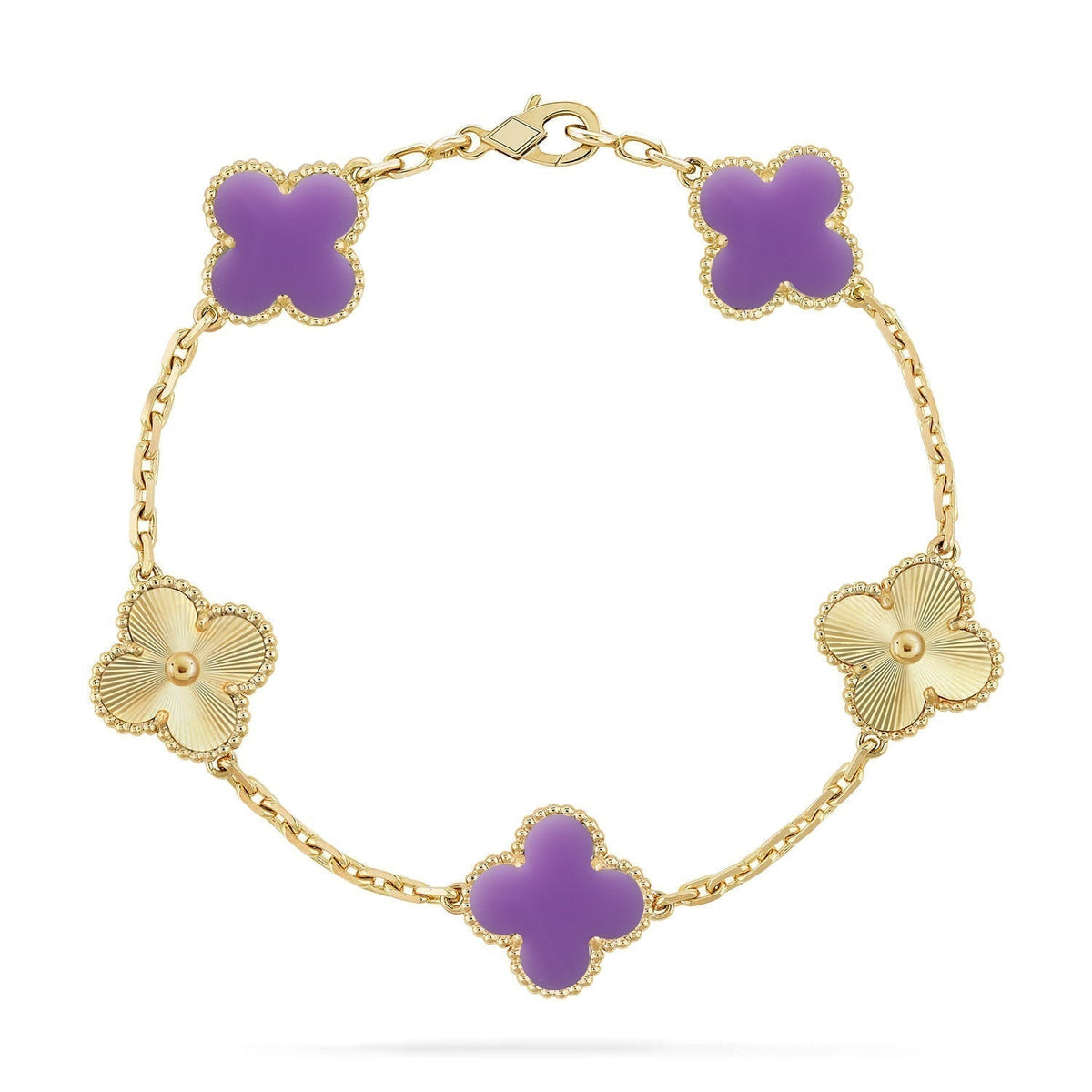[Dream ]New CLOVER 5 MOTIF LIGHT PURPLE BRACELET COLLECTION