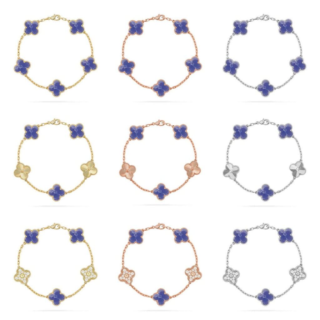 [Dream ]New CLOVER 5 MOTIF BLUE VEINS BRACELET COLLECTION
