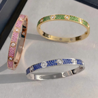 [Dream ] 2026 PAVE GEMSTONE LOVE BRACELET 6.1MM 10 DIAMONDS