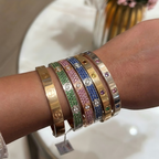 [Dream ] 2026 PAVE GEMSTONE LOVE BRACELET 6.1MM 10 DIAMONDS