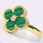 Dream CLOVER MALACHITE RING GOLD DIAMOND